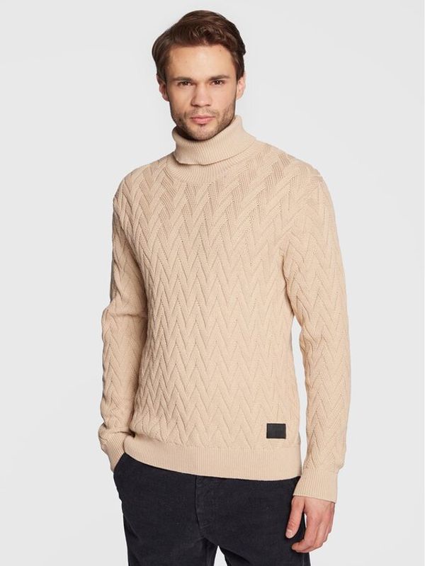 Solid Solid Поло Deker 21107338 Бежов Regular Fit