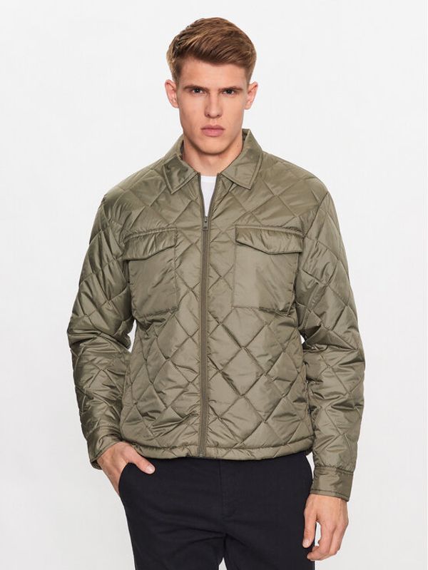 Solid Solid Преходно яке 21107559 Зелен Regular Fit