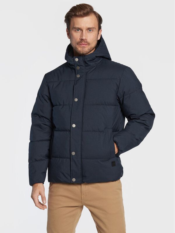 Solid Solid Пухено яке 21107078 Тъмносин Regular Fit