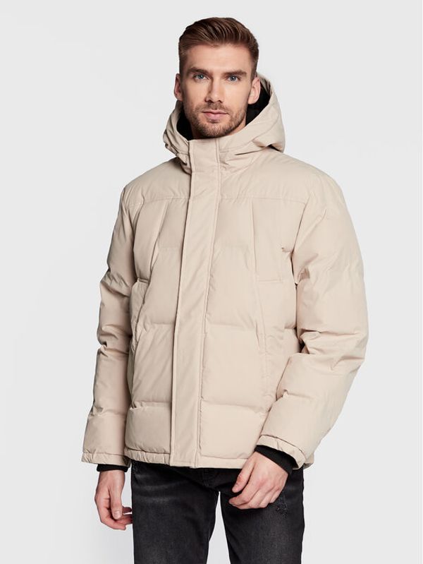 Solid Solid Пухено яке 21107091 Екрю Regular Fit