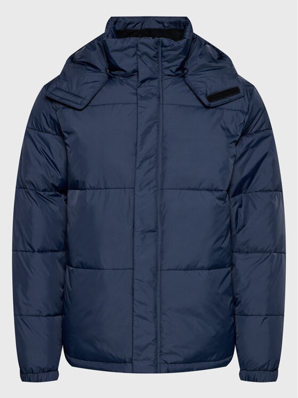 Solid Solid Пухено яке 21107218 Тъмносин Relaxed Fit