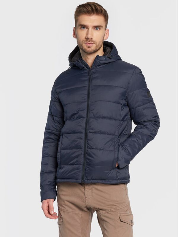 Solid Solid Пухено яке Cole 21107081 Тъмносин Regular Fit