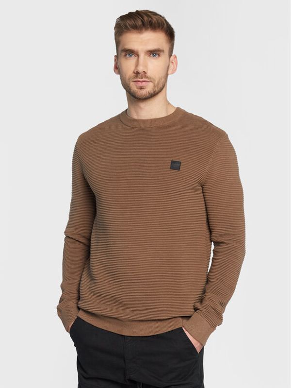 Solid Solid Пуловер Valencia 21106094 Кафяв Regular Fit