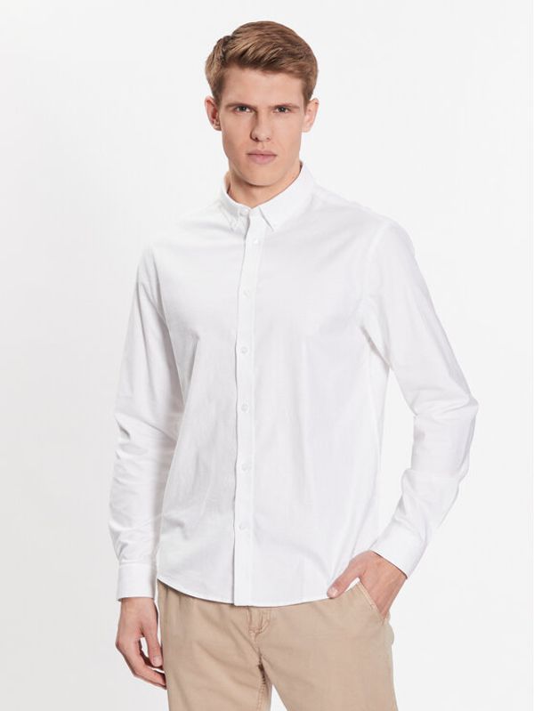 Solid Solid Риза 21106618 Бял Regular Fit