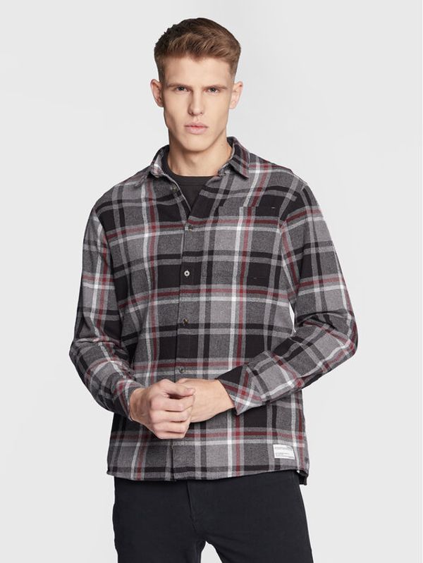 Solid Solid Риза 21107051 Сив Regular Fit