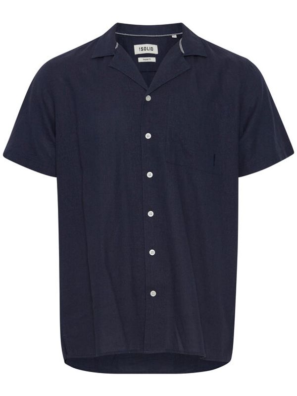 Solid Solid Риза 21107606 Тъмносин Regular Fit