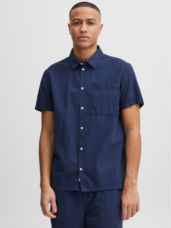 Solid Solid Риза 21107684 Син Regular Fit