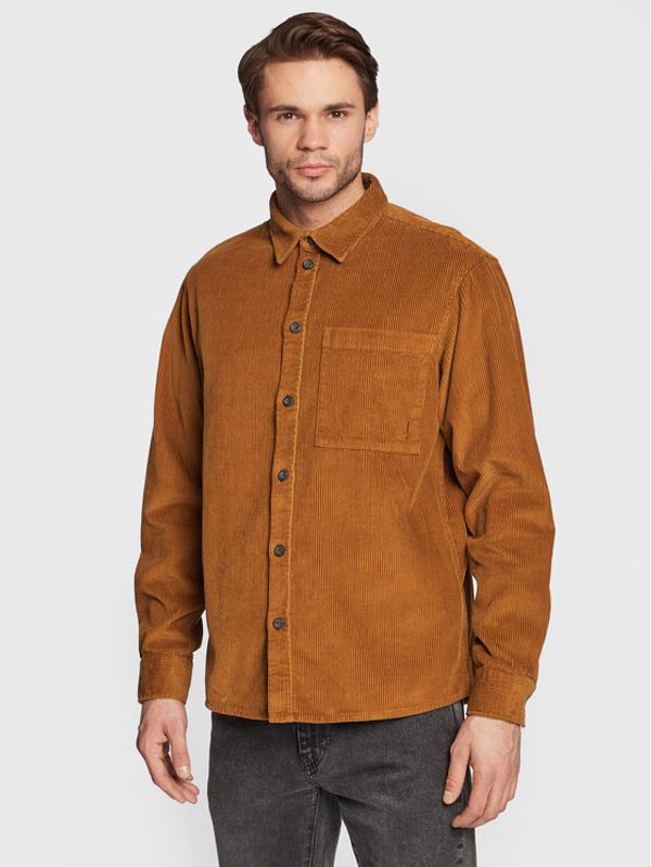 Solid Solid Риза Dahy 21107322 Кафяв Casual Fit
