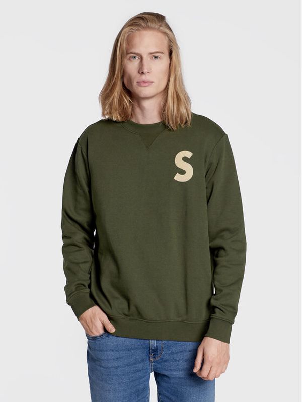 Solid Solid Суитшърт 21107095 Зелен Regular Fit