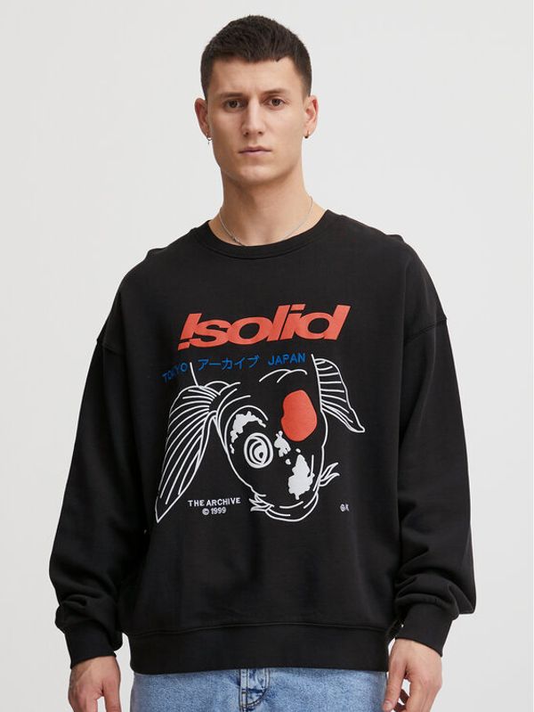 Solid Solid Суитшърт 21107600 Черен Regular Fit