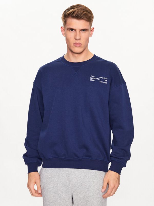 Solid Solid Суитшърт 21107642 Тъмносин Regular Fit