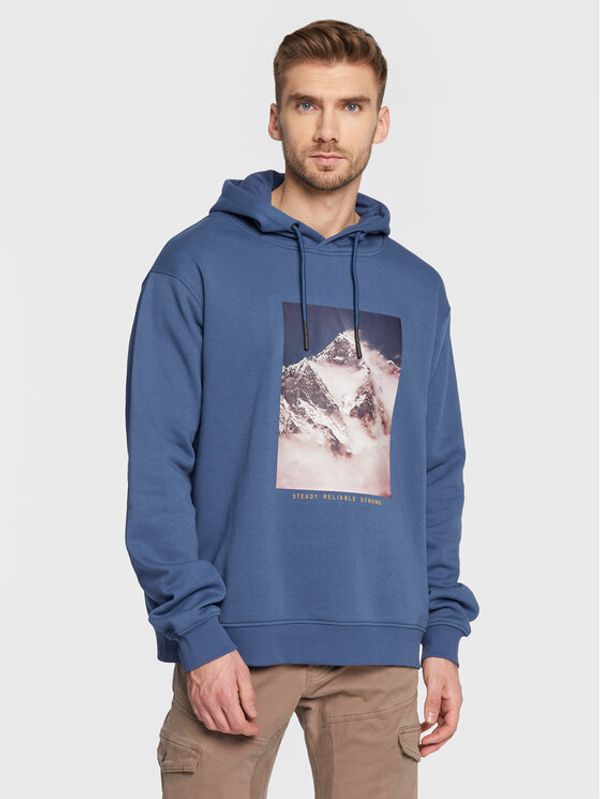 Solid Solid Суитшърт Dugal 21107429 Син Regular Fit