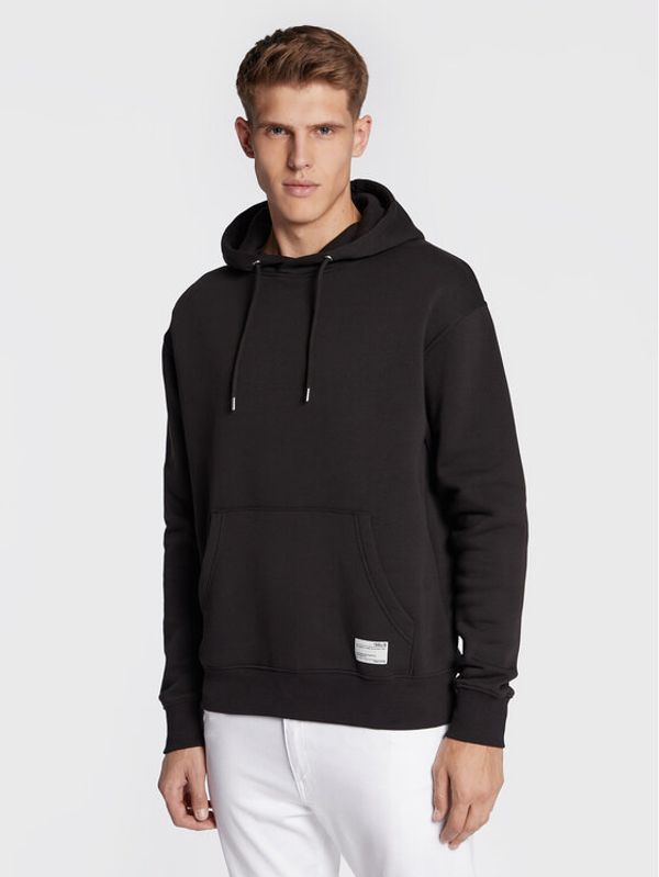 Solid Solid Суитшърт Lenz 21107420 Черен Regular Fit