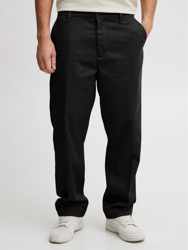 Solid Solid Текстилни панталони 21107628 Черен Straight Fit