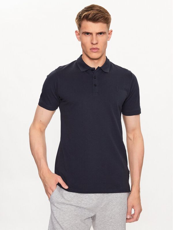 Solid Solid Тениска с яка и копчета 21106488 Син Regular Fit