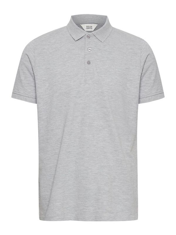 Solid Solid Тениска с яка и копчета 21106488 Сив Regular Fit