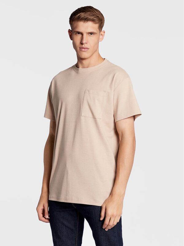 Solid Solid Тишърт 21107192 Бежов Regular Fit