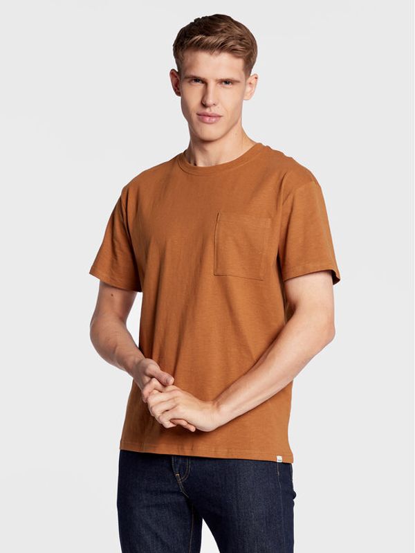 Solid Solid Тишърт 21107372 Кафяв Regular Fit