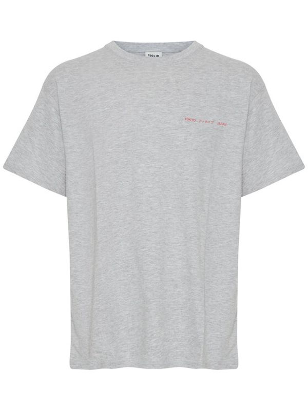 Solid Solid Тишърт 21107524 Сив Regular Fit