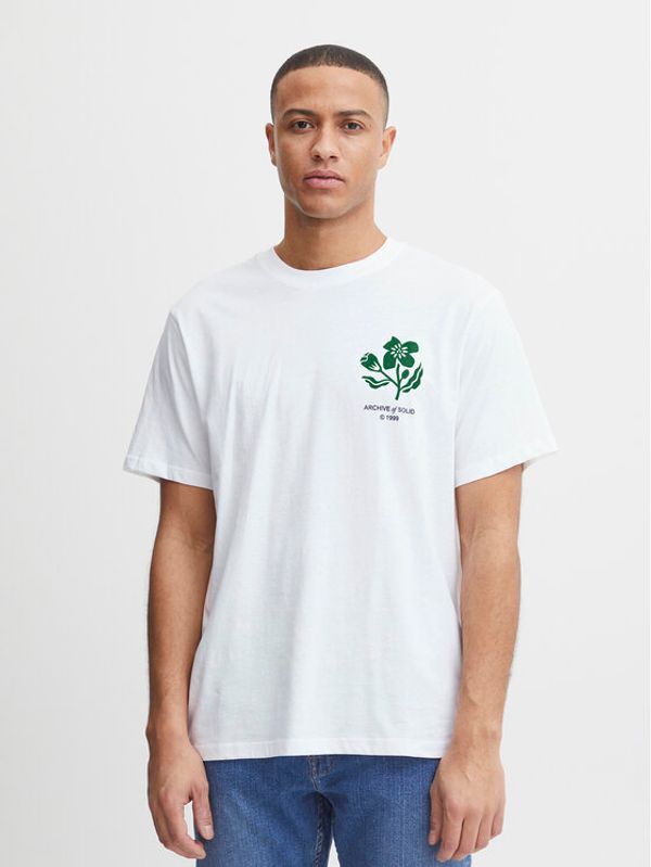 Solid Solid Тишърт 21107756 Бял Casual Fit