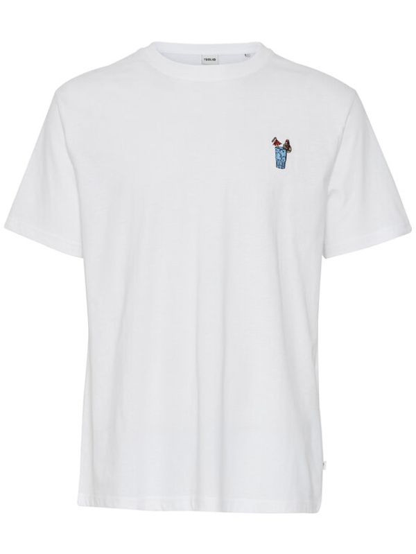 Solid Solid Тишърт 21107948 Бял Regular Fit