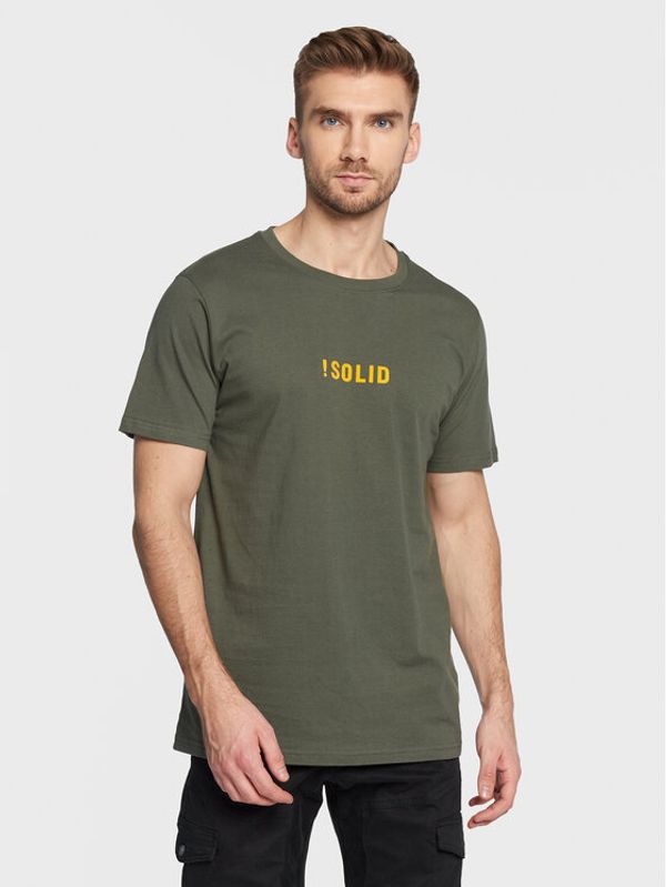 Solid Solid Тишърт Daniels 21107463 Зелен Regular Fit