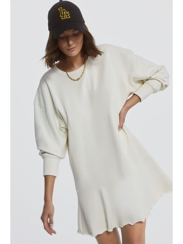 Sprandi Sprandi Плетена рокля AW21-SUD007 Бежов Relaxed Fit