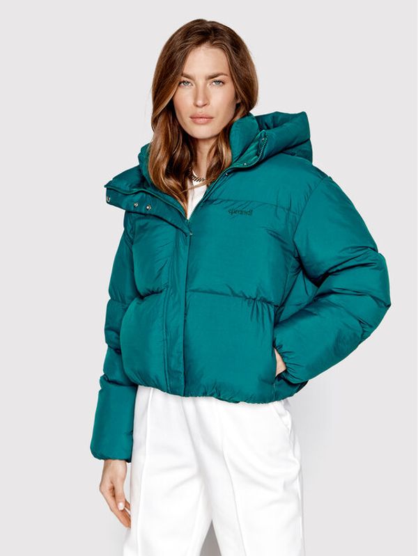 Sprandi Sprandi Пухено яке SP22-KUD514 Зелен Relaxed Fit