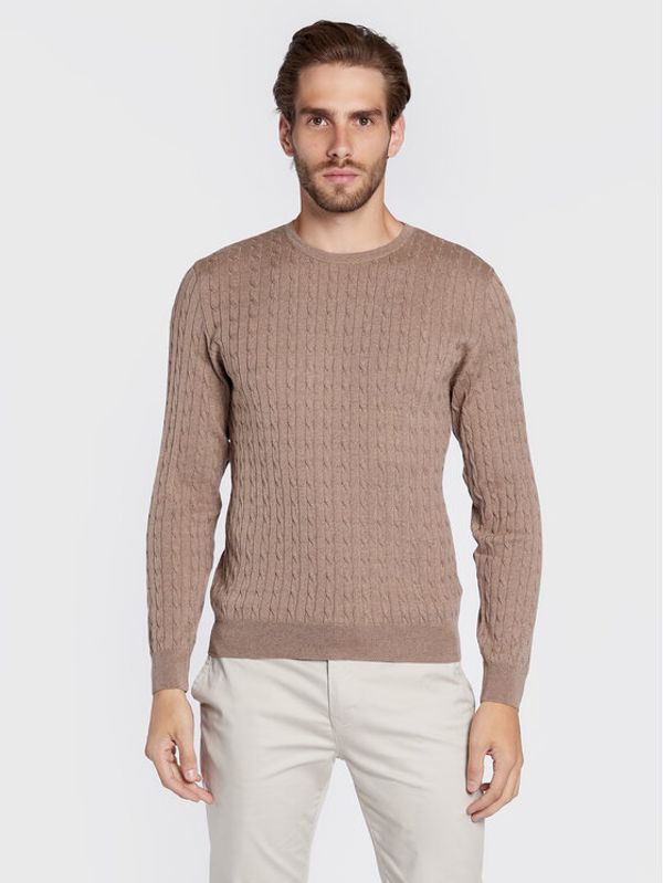 Stenströms Stenströms Пуловер 422285 1355 Бежов Slim Fit