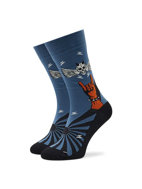 Stereo Socks Stereo Socks Дълги чорапи unisex Flying Skull Син