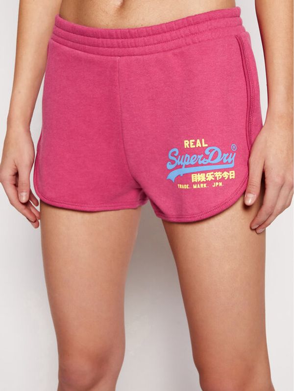 Superdry Superdry Спортни шорти Vl Duo W7110233A Розов Regular Fit
