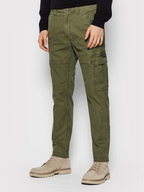 Superdry Superdry Текстилни панталони Cargo M7010795A Зелен Regular Fit