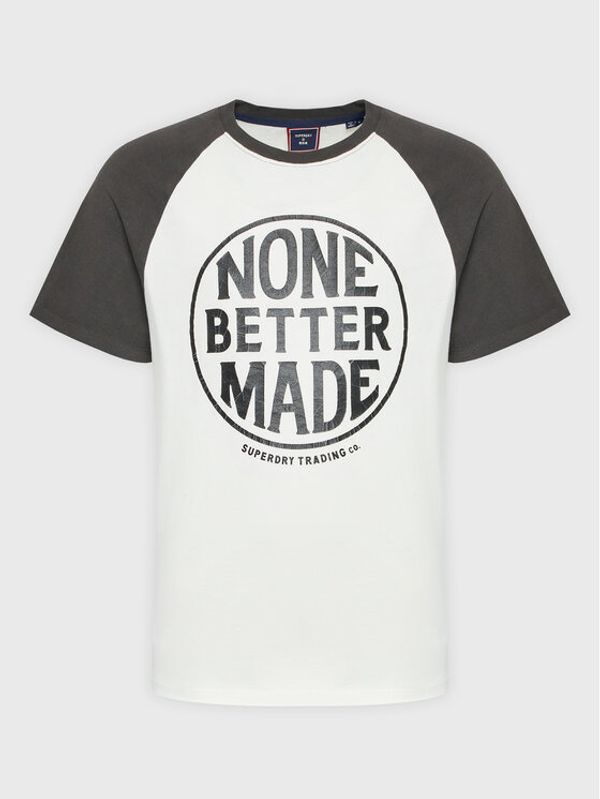 Superdry Superdry Тишърт Vintage Americana Baseball M1011324A Екрю Regular Fit