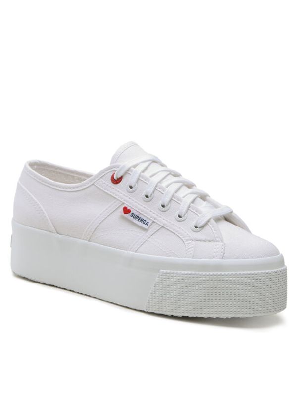 Superga Superga Гуменки Little Heart Embroidery 2790 S11386W Бял