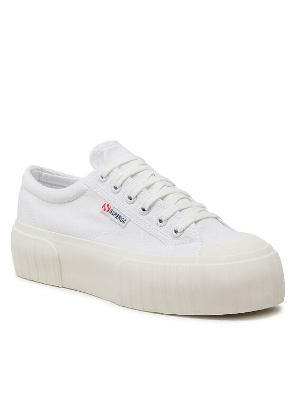 Superga Superga Кецове Stripe Platform 2631 S5111SW Бял
