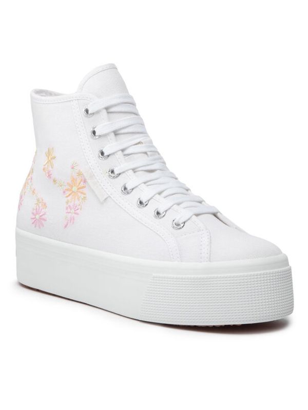 Superga Superga Сникърси 2708 Flowers Embroidery S2121GW Бял