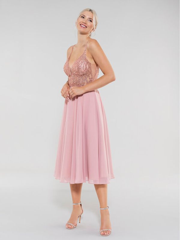 Swing Swing Коктейлна рокля 5AC10600 Розов Regular Fit