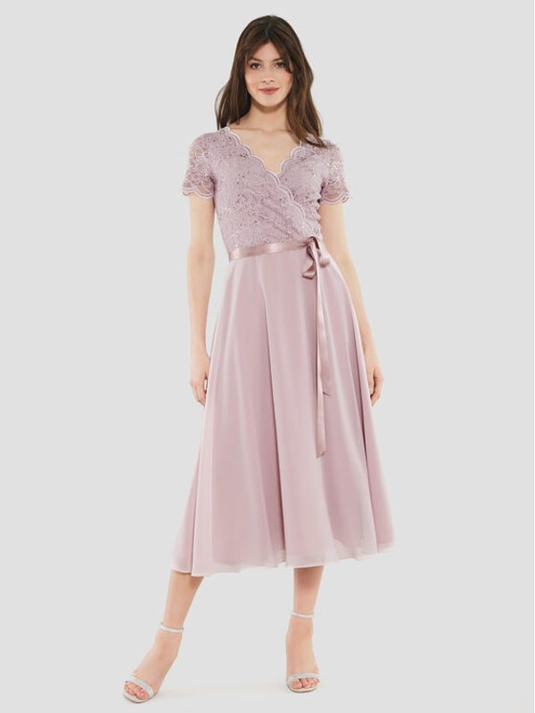 Swing Swing Коктейлна рокля 5AE10300 Розов Regular Fit