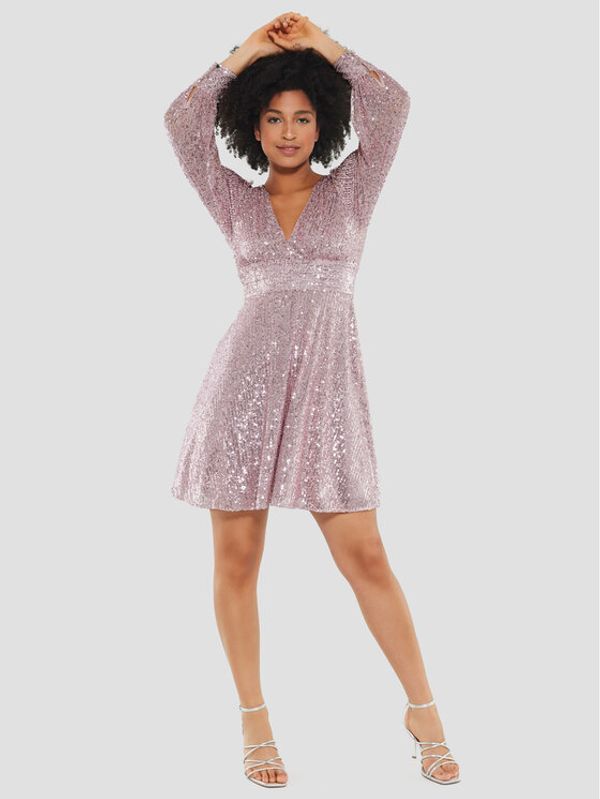 Swing Swing Коктейлна рокля 5AF01500 Розов Regular Fit