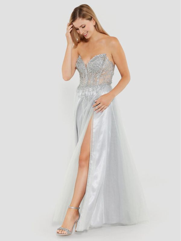 Swing Swing Официална рокля 5AE19200 Сребрист Regular Fit