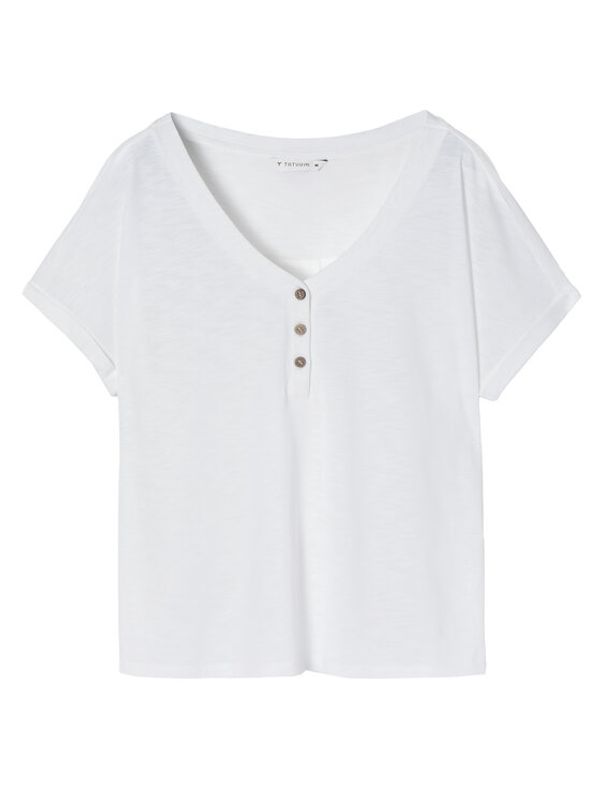 Tatuum Tatuum Блуза Slibi T2309.044 Бял Slim Fit