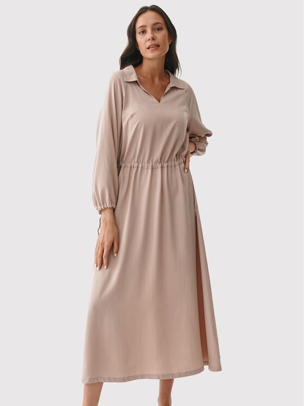 Tatuum Tatuum Ежедневна рокля Malta T2216.196 Бежов Regular Fit