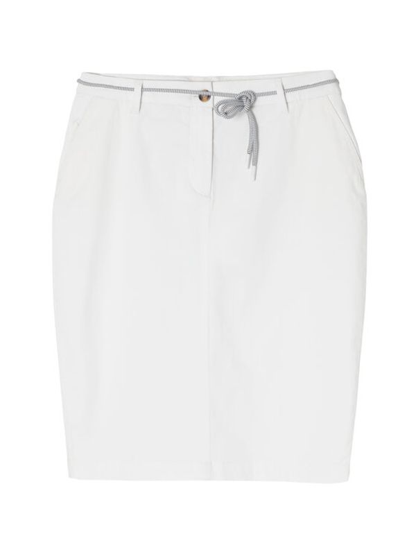 Tatuum Tatuum Миди пола Hinoki 1 T2307.174 Бял Loose Fit