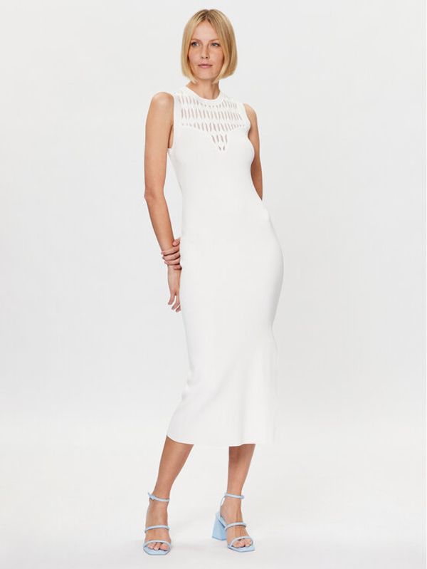 Ted Baker Ted Baker Плетена рокля Polyan 268203 Бял Slim Fit