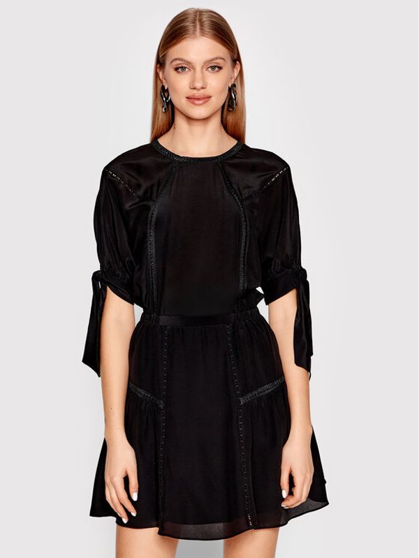 The Kooples The Kooples Ежедневна рокля Vintage Lace FROB24132K Черен Regular Fit