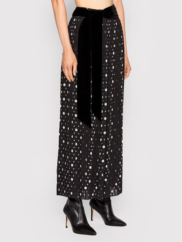 The Kooples The Kooples Плисирана пола FJUP25006K Черен Regular Fit