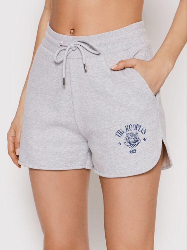 The Kooples The Kooples Спортни шорти FSHO24032K Сив Regular Fit