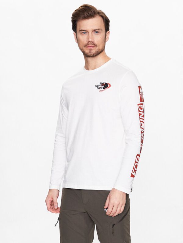 The North Face The North Face Тениска с дълъг ръкав Outdoor Graphic NF0A827K Бял Regular Fit