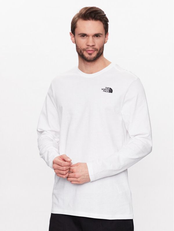 The North Face The North Face Тениска с дълъг ръкав Red Box NF0A493L Бял Regular Fit