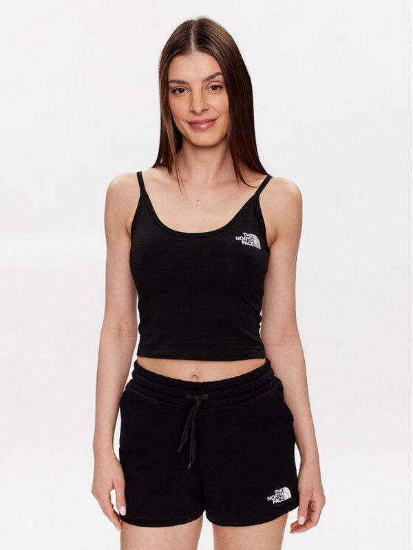 The North Face The North Face топ NF0A55AQ Черен Cropped Fit